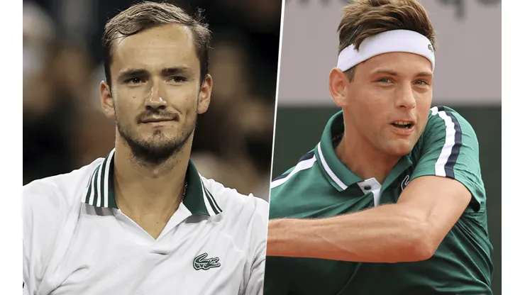 Daniil Medvedev vs, Filip Krajinovic por el Masters 1000 de Indian Wells. (Fotos: Getty Images).