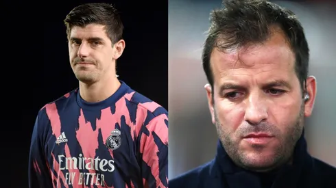 Thibaut Courtois y Rafael Van der Vaart, enfrentados por el calendario del fútbol.