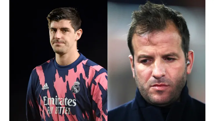 Thibaut Courtois y Rafael Van der Vaart, enfrentados por el calendario del fútbol.