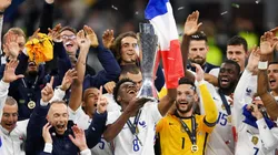 Francia celebrando la obtención de la UEFA Nations League.