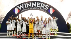 Francia celebra el título de UEFA Nations League.