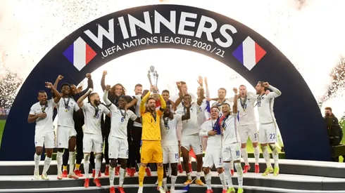 Francia celebra el título de UEFA Nations League.