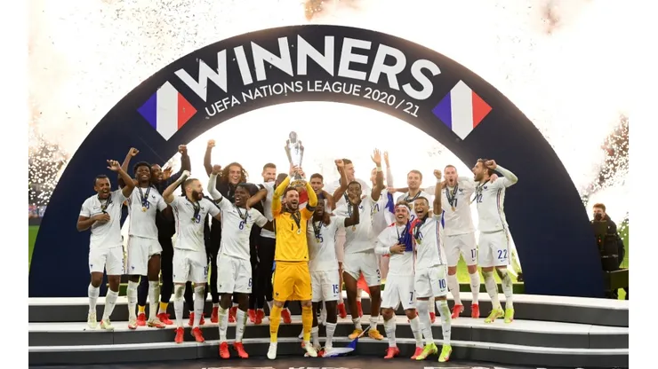 Francia celebra el título de UEFA Nations League.