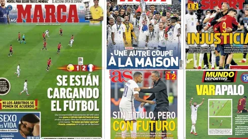 Portadas de los medios europeos tras el triunfo de Francia en la Nations League.