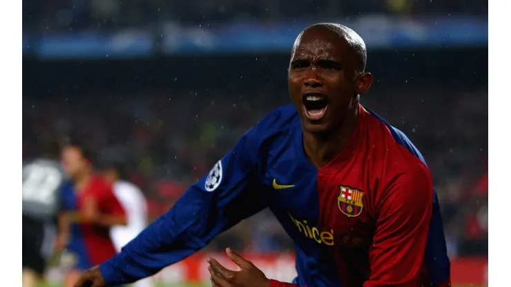 Samuel Eto'o jugando para Barcelona en 2009.