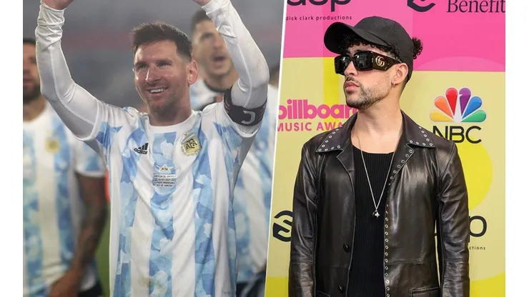 Messi y Bad Bunny.