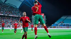 Portugal en festejo de gol.