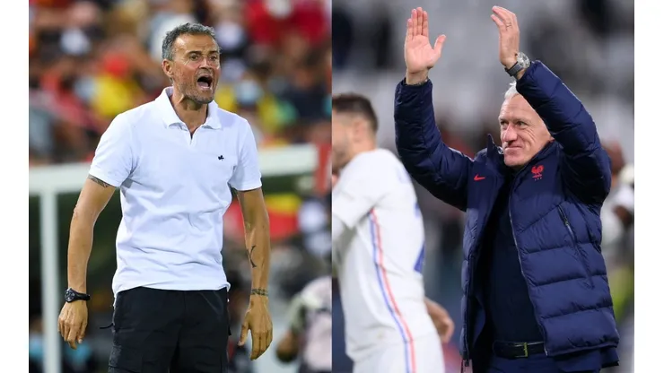 Luis Enrique y Dider Deschamps, entrenadores de España y Francia.