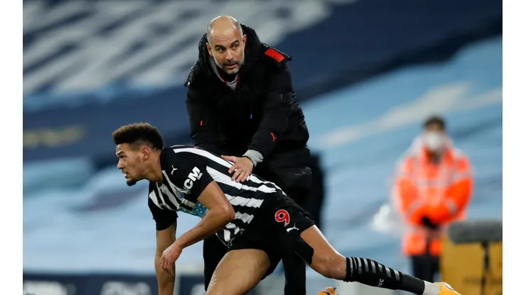 Pep Guardiola en un encuentro ante Newcastle United.