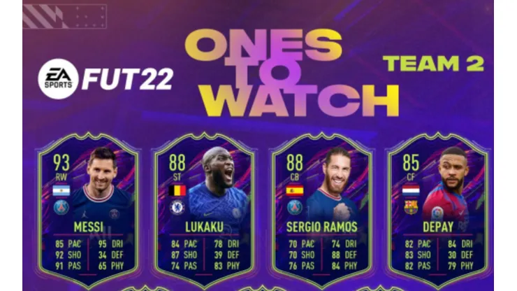 FIFA 22 revela al Equipo 2 de Ones To Watch, con Messi y De Paul