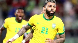 Festejo de gol de Gabigol.