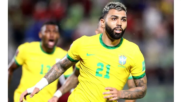 Festejo de gol de Gabigol.