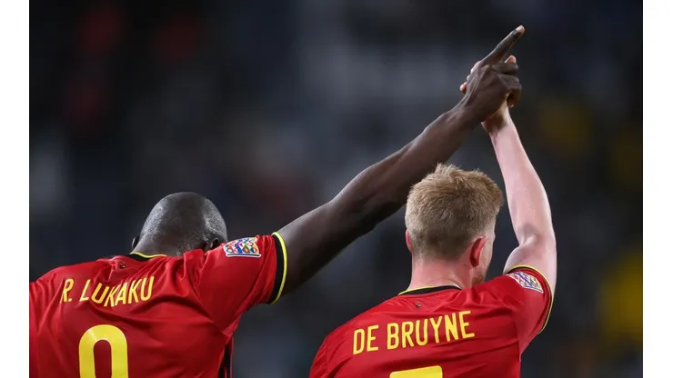 El festejo entre Romelu Lukaku y Kevin De Bruyne.