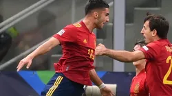 Ferran Torres en festejo de gol.