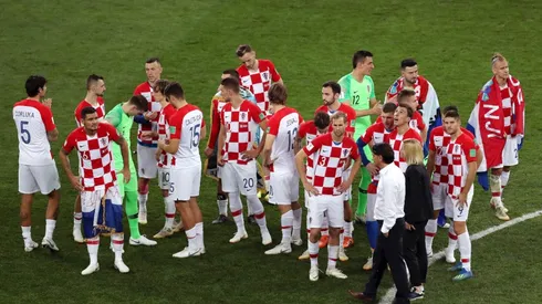 Jugadores de Croacia en la final de Rusia 2018.