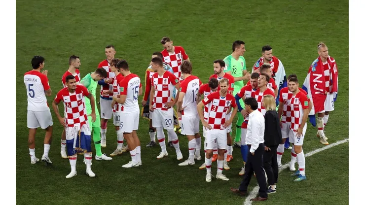 Jugadores de Croacia en la final de Rusia 2018.