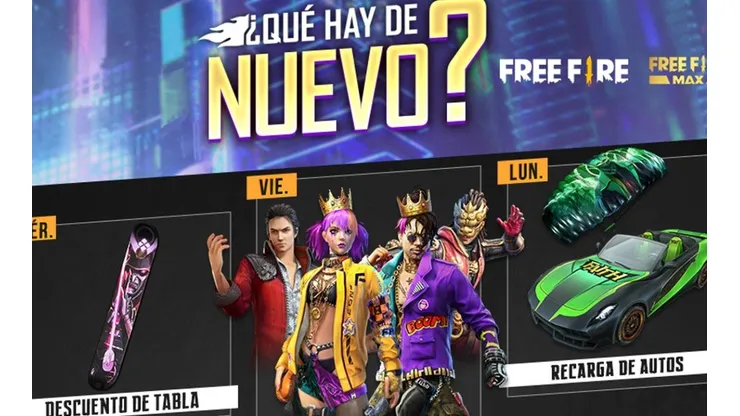 Agenda Semanal de Free Fire: llegan nuevos emotes