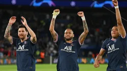 Lionel Messi, Neymar y Kylian Mbappé en un encuentro con PSG.