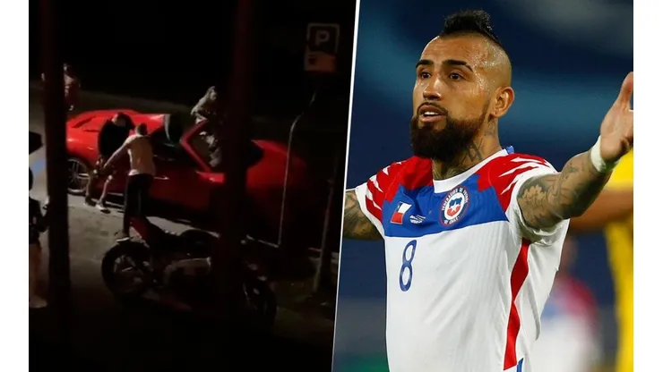 Viralizan video de Arturo Vidal en aparente estado de ebriedad.