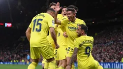 Villarreal celebrando en la Champions League.