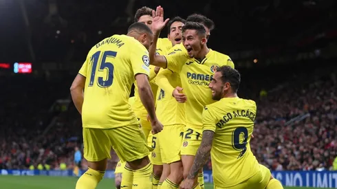 Villarreal celebrando en la Champions League.