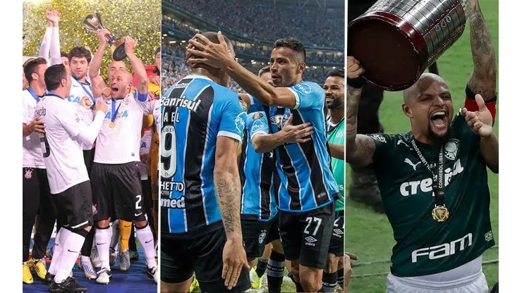Corinthians, Gremio y Palmeiras; campeones de Libertadores.