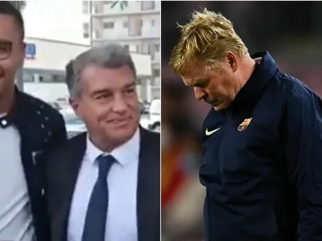 Llamativa reacción de Laporta cuando le piden que eche a Koeman