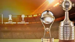 Trofeos de la Sudamericana y Libertadores.