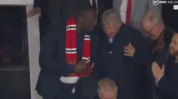 Usain Bolt y Alex Ferguson festejaron la victoria de Manchester United.