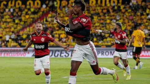 Bruno Henrique en festejo de gol.