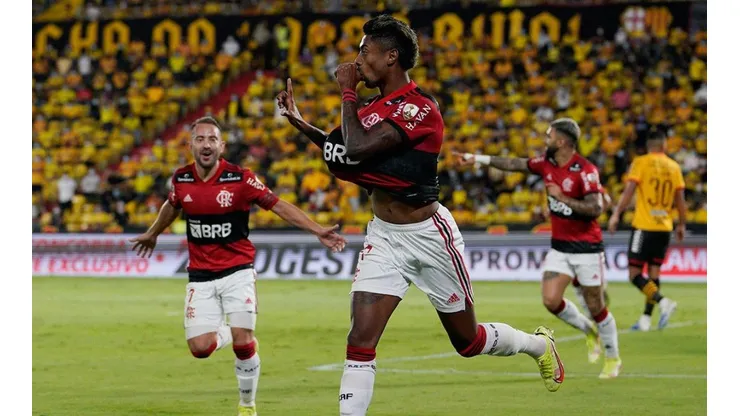 Bruno Henrique en festejo de gol.