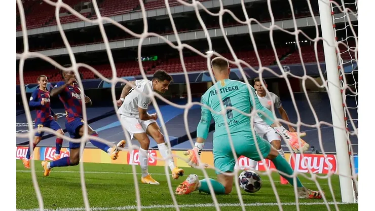 Imágenes del último partido de Barcelona en Lisboa.