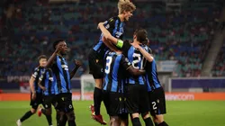 Brujas festeja el triunfo ante RB Leipzig.