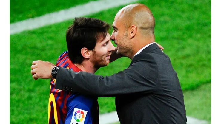 Lionel Messi y Pep Guardiola en un encuentro del Barcelona.