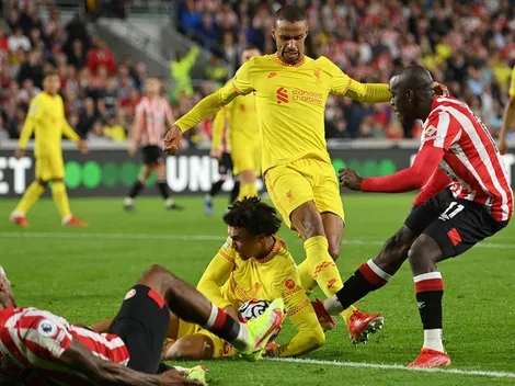 Liverpool se vio sorprendido por un aguerrido Brentford y terminó empatando