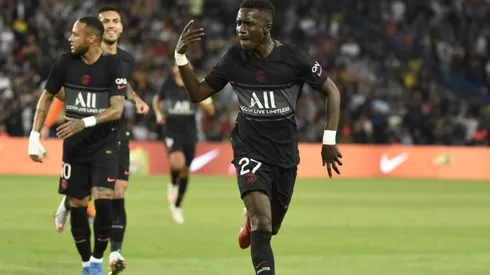 Idrissa Gana Gueye, autor del primer gol de PSG para la victoria ante Montpellier.