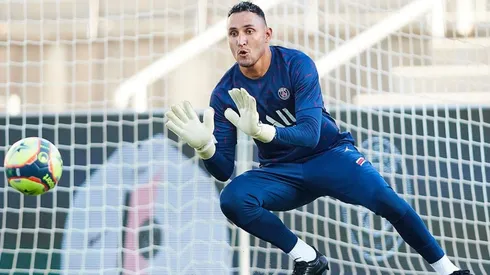 Keylor Navas en entrenamiento con PSG.