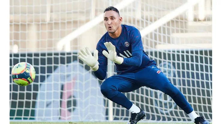 Keylor Navas en entrenamiento con PSG.