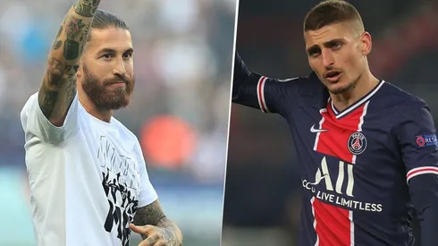 Sergio Ramos y Marco Verratti, en PSG.
