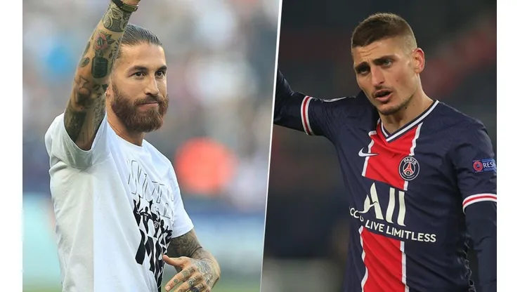 Sergio Ramos y Marco Verratti, en PSG.