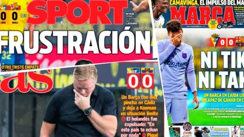 Portadas de los diarios españoles.