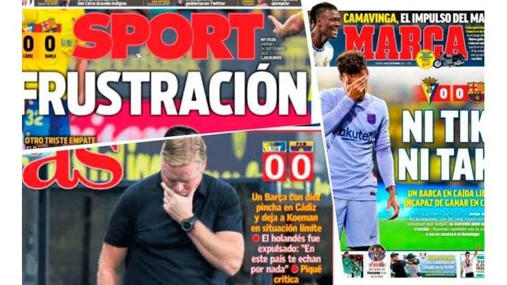 Portadas de los diarios españoles.
