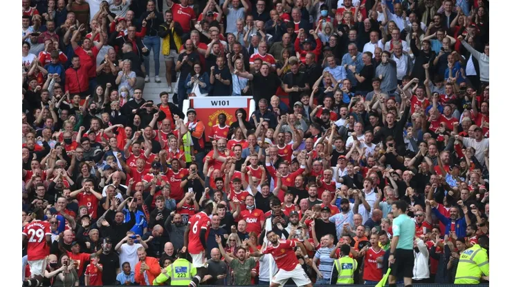 Fans del Manchester United.