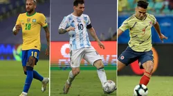 Messi, Neymar y Falcao; estrellas Conmebol.