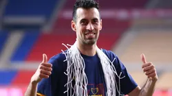 Sergio Busquets y una polémica jugada.