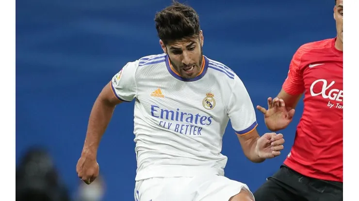 Marco Asensio en acción con Real Madrid.