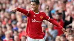 Cristiano Ronaldo en acción con Manchester United.