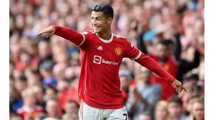 Cristiano Ronaldo en acción con Manchester United.