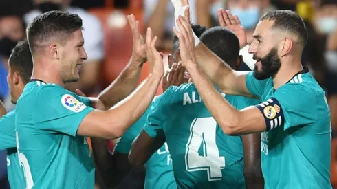 Karim Benzema y Luka Jovic, en el último partido entre Real Madrid y Valencia.