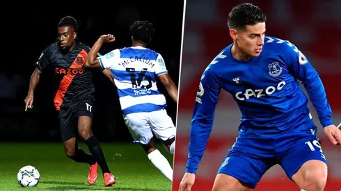 Acción de juego de Everton y James en el pasado.